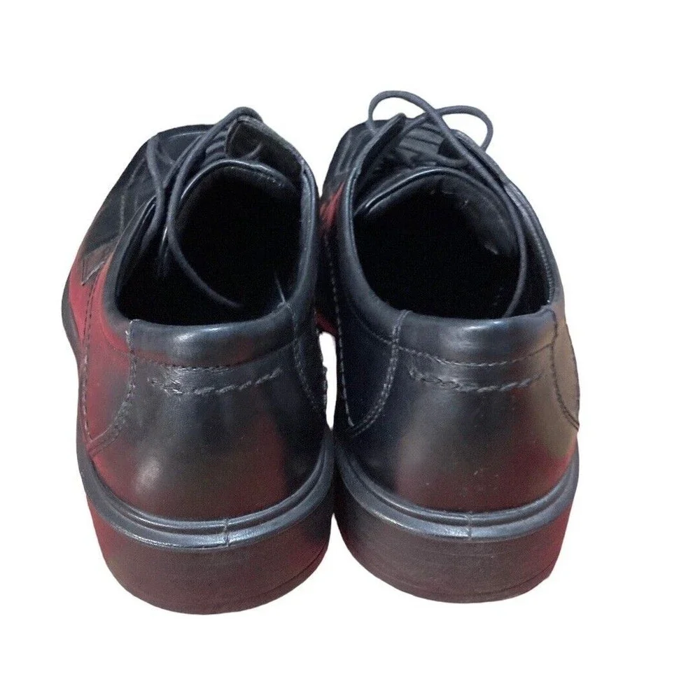 Ecco Mens Black Leather‎ Lace Up Loafers Size 45 (US 11)